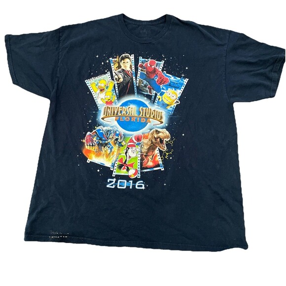 Y2k Universal Studios Florida T-Shirt Mens Size XXL Jurassic Simpsons Minions - Picture 1 of 9